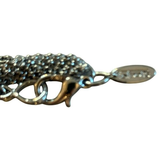 Signed Talbots Multi-Strand Silver-Tone Chain Necklace With Faux Pearl Accents - Picture 5 of 5